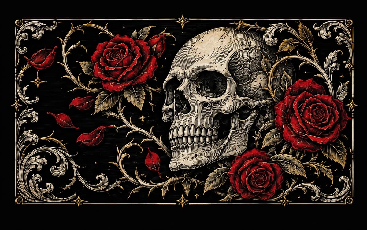 Skull and Roses ShmoBiz card front
