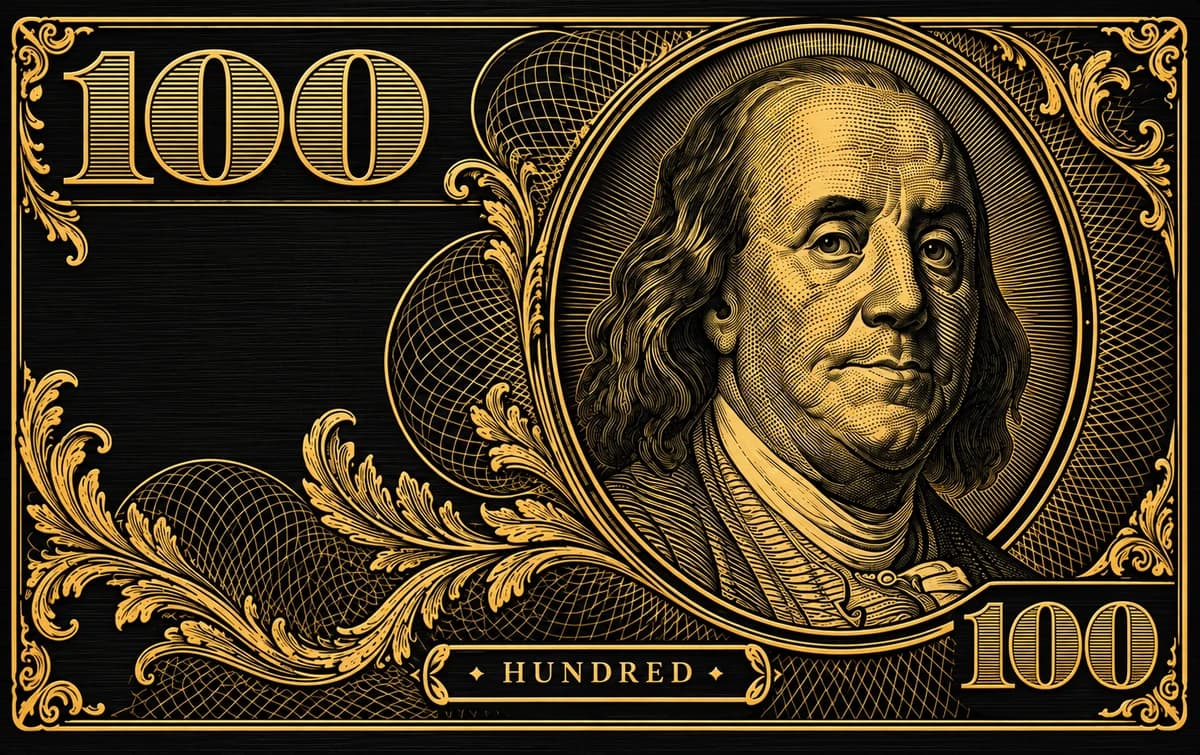 Black Gold Hundred ShmoBiz card front